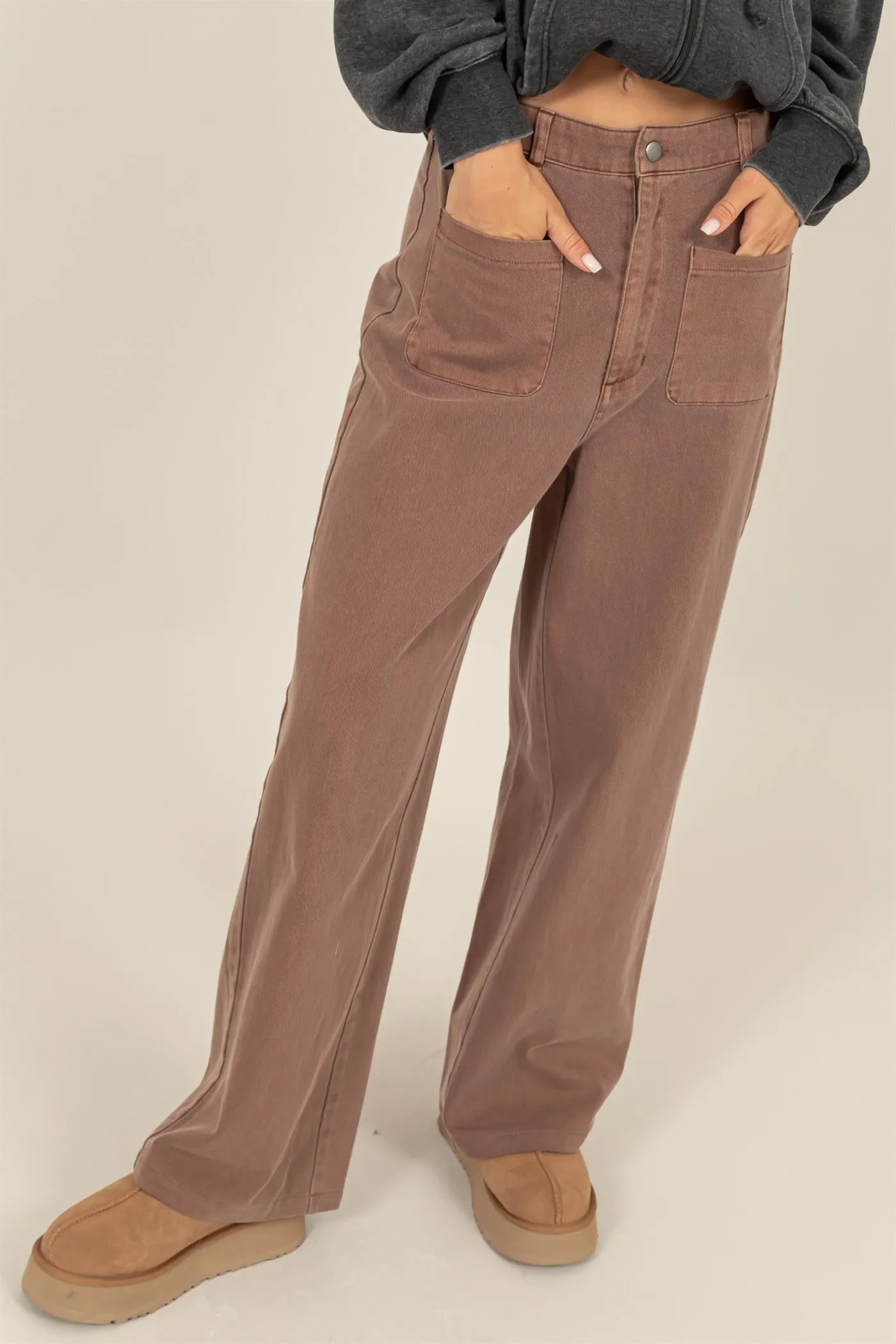 DZ25A055-High-Waist Wide-Leg Pants