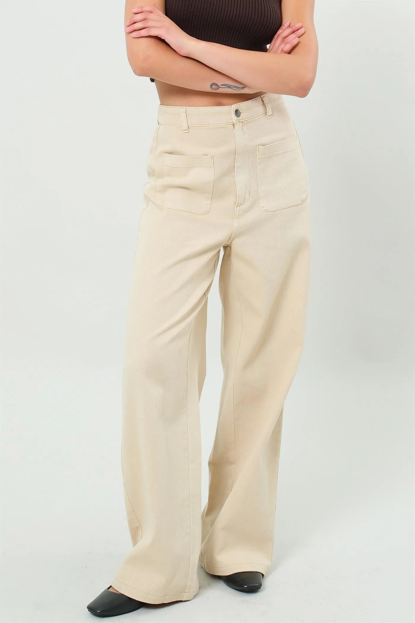 DZ25A055-High-Waist Wide-Leg Pants