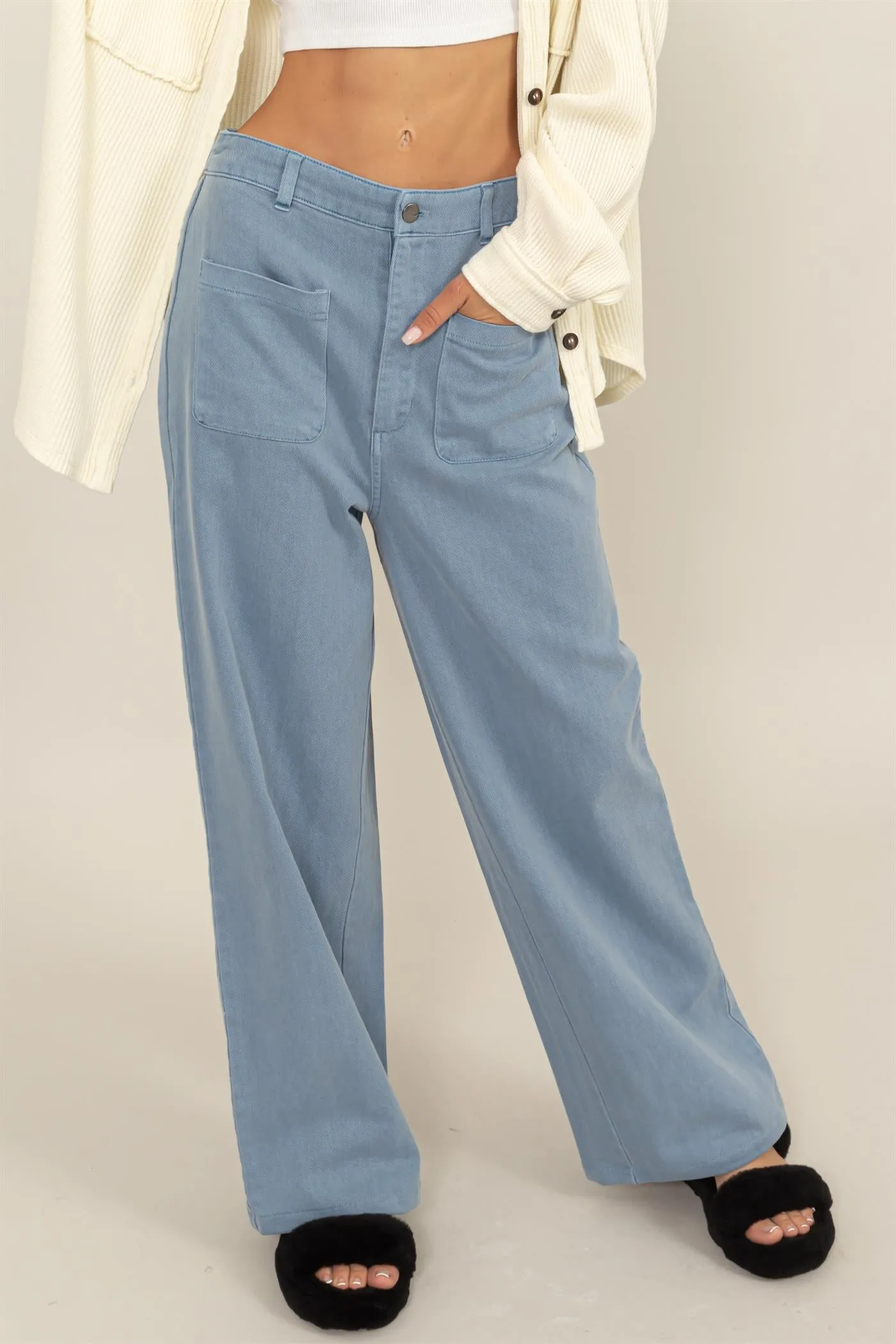 DZ25A055-High-Waist Wide-Leg Pants