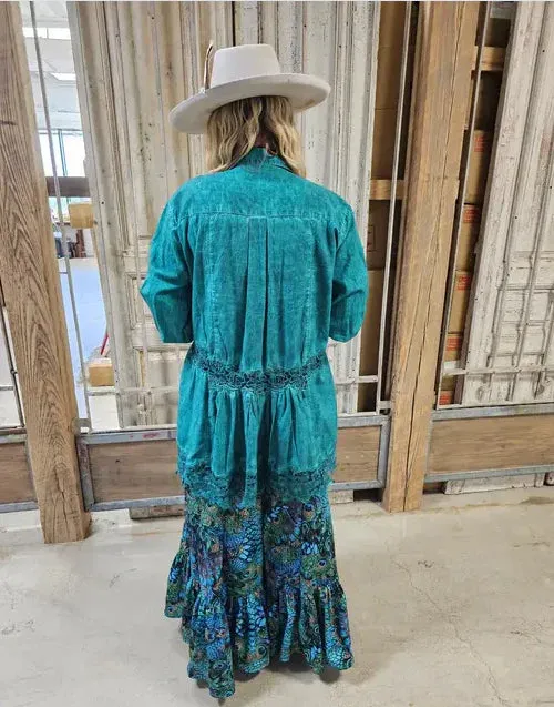 Emerald Vintage Lace Jacket