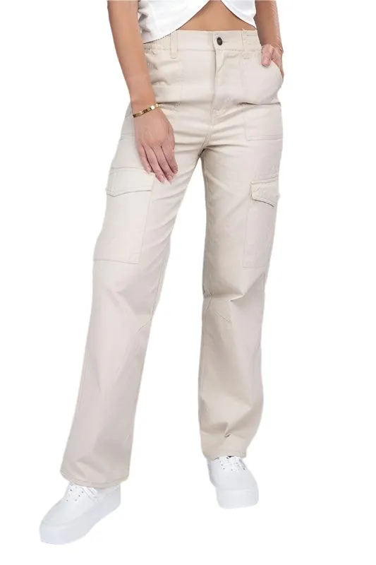 Everyday Wear Elastic-Waist Cargo Pants