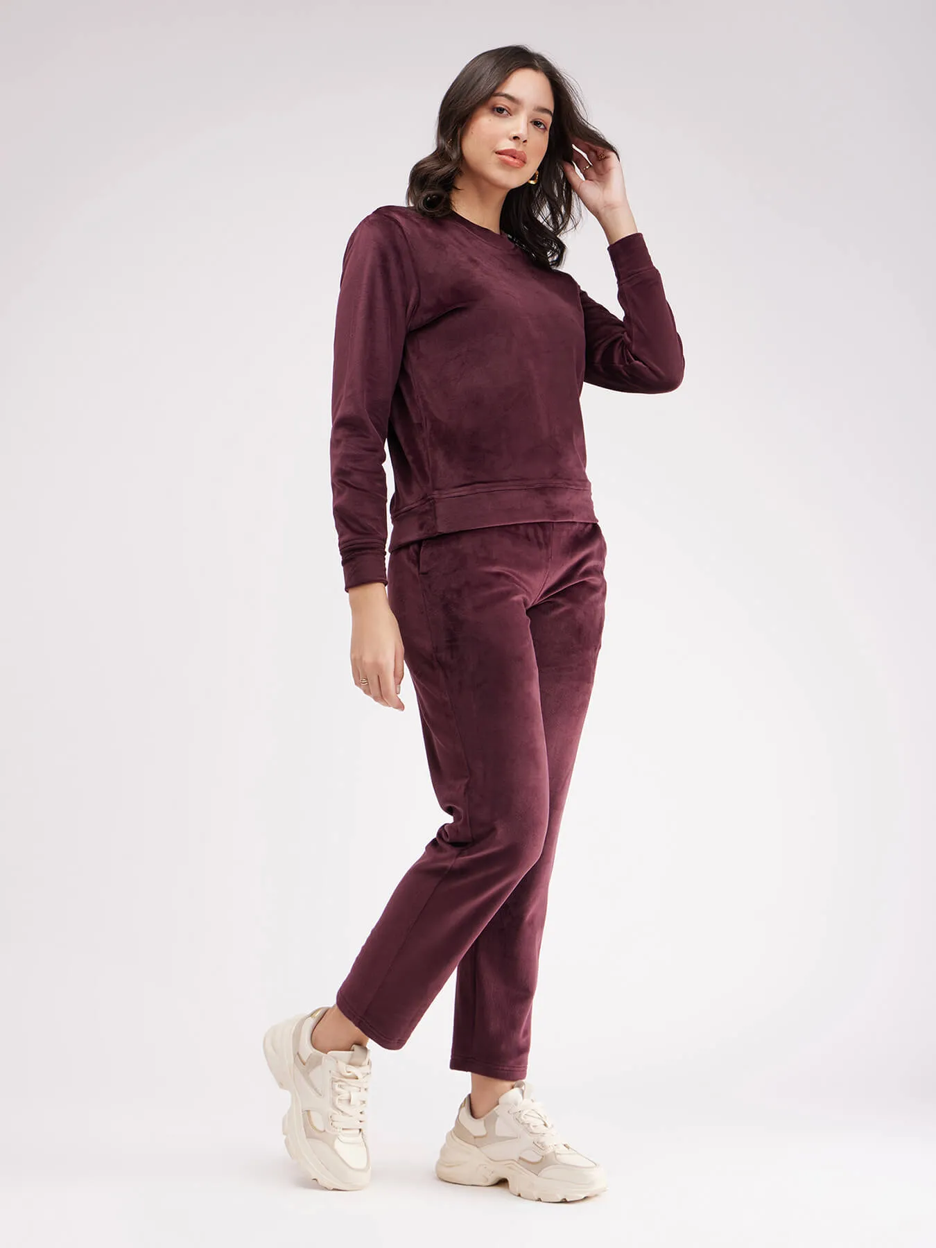 Fleece Regular Fit Tracksuit - Maroon