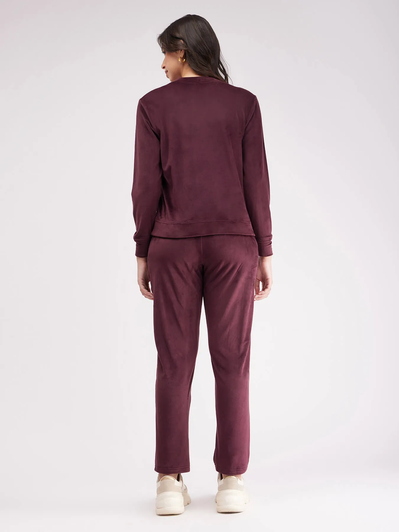 Fleece Regular Fit Tracksuit - Maroon