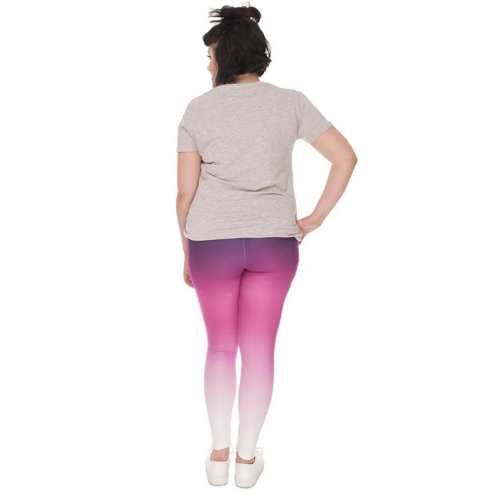 Gradient Color Printed High Waist Leggings