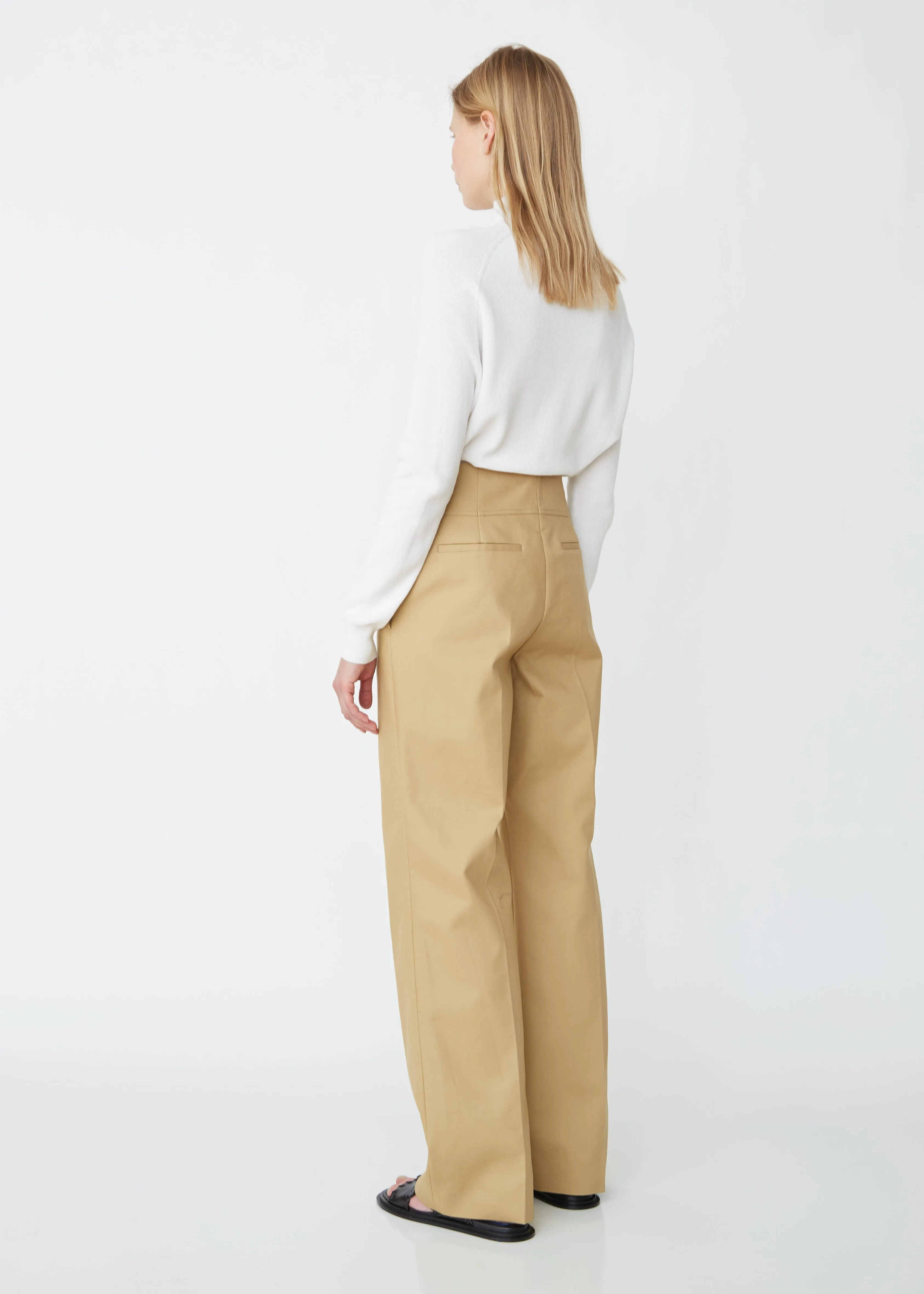 Greg High Waist Cotton Trousers