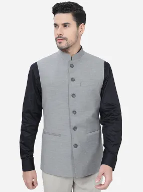 Grey Solid Regular Fit Modi Jacket | JadeBlue