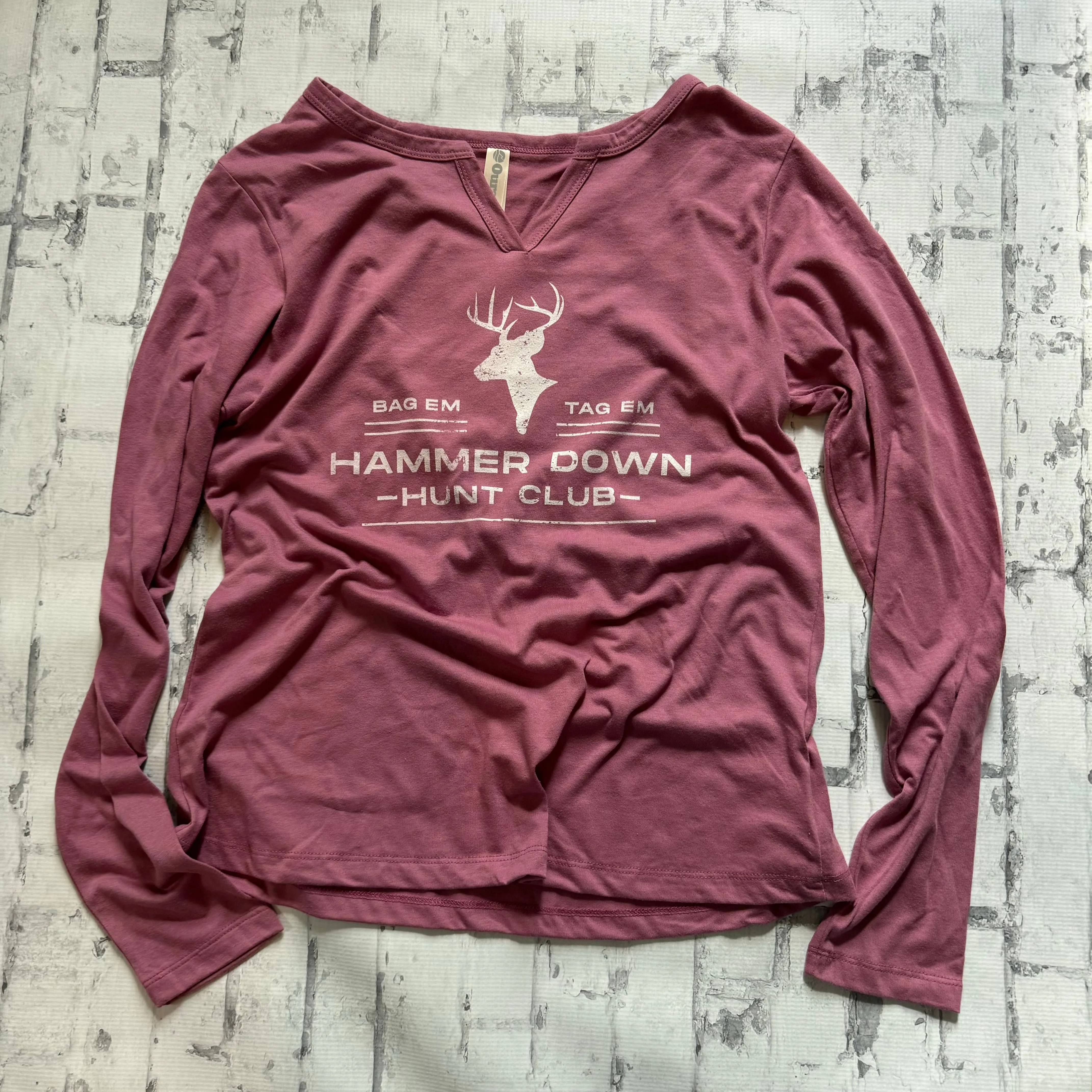 Hammer Down “Bag Em Tag Em" Long Sleeve T-shirt - Magenta