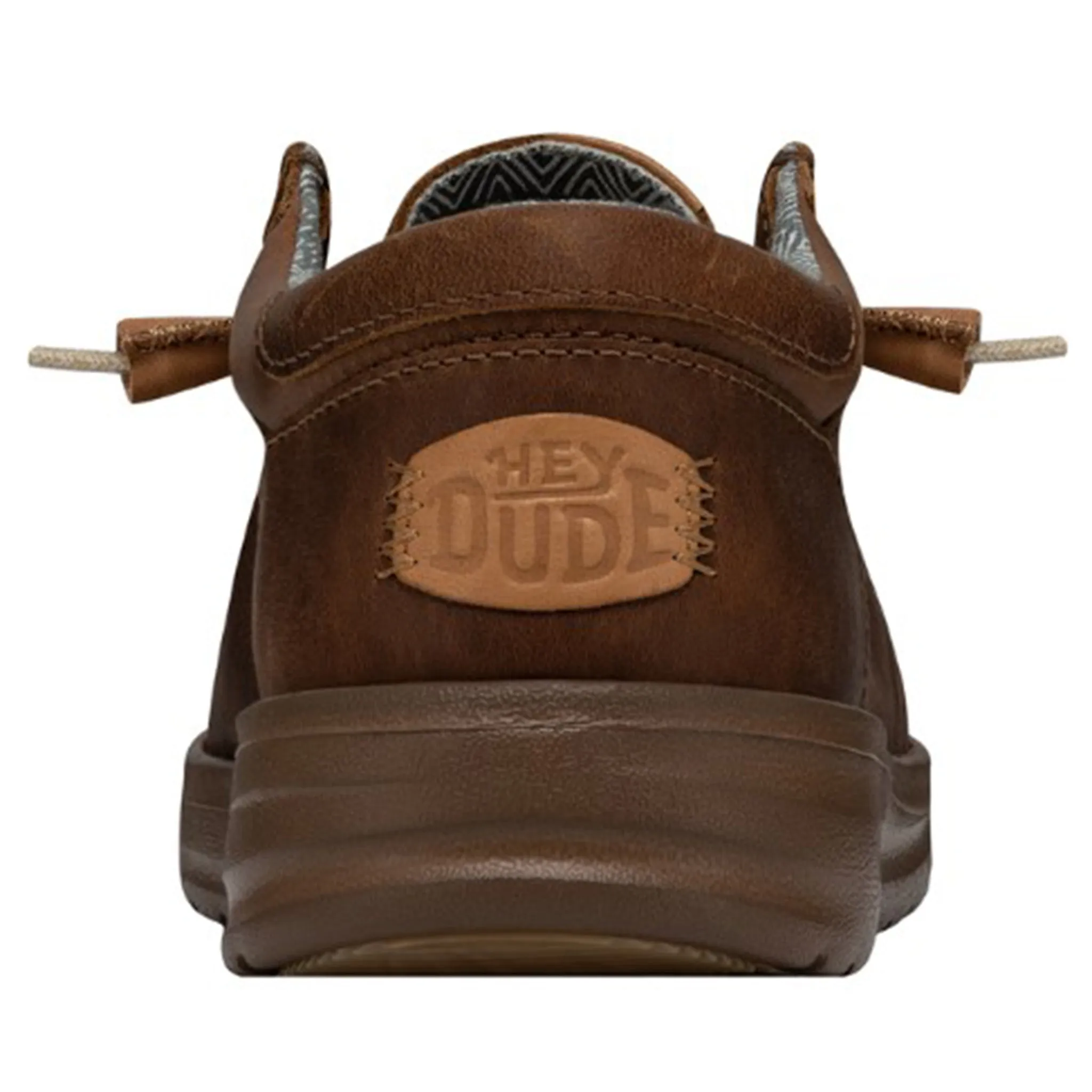 Hey Dude Men's Wally Grip Leather Brown