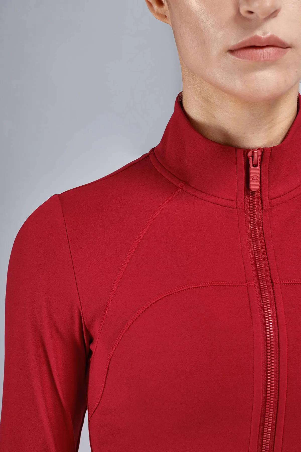 High Collar Full Zipper Track Jacket