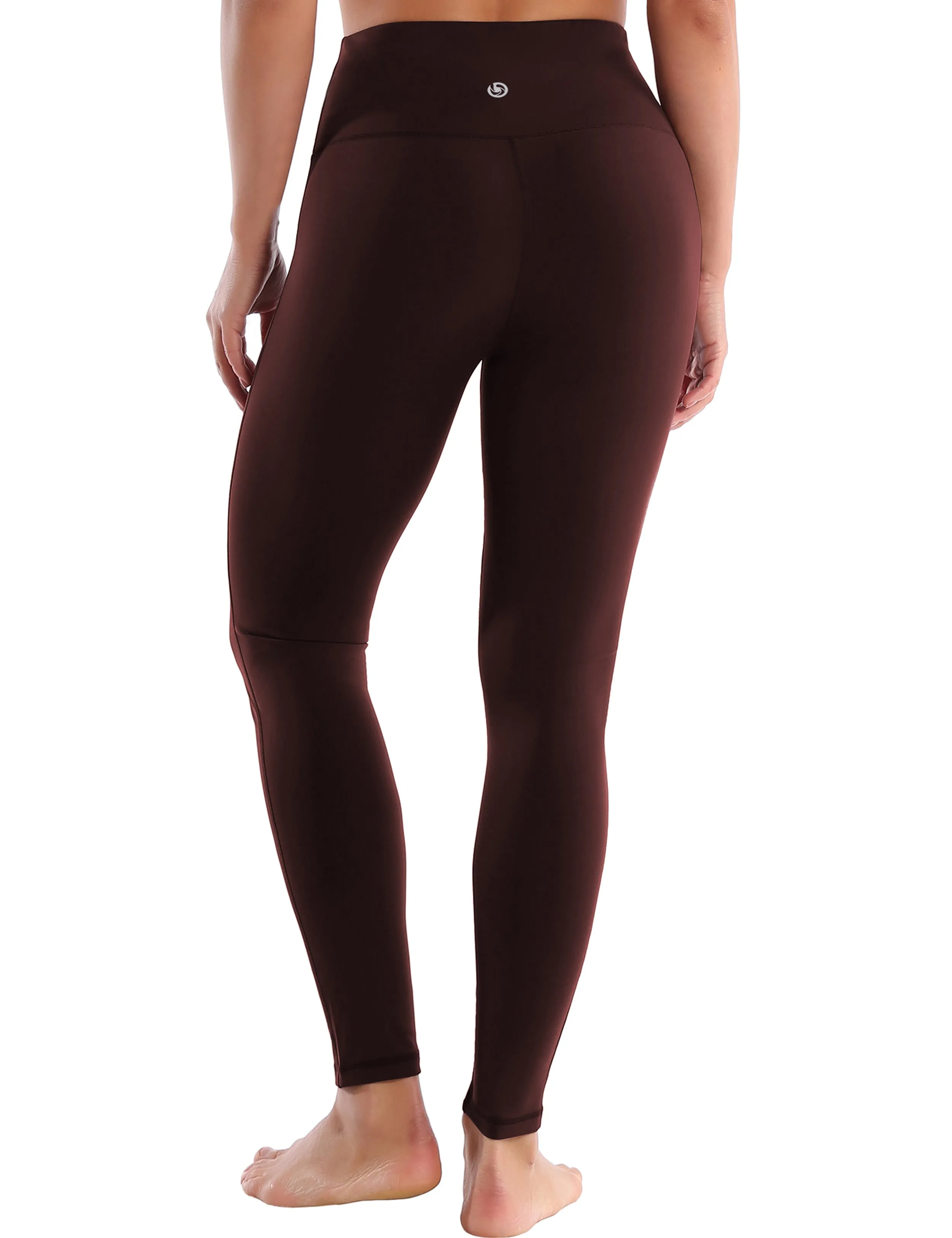 High Waist Side Line Yoga Pants mahoganymaroon