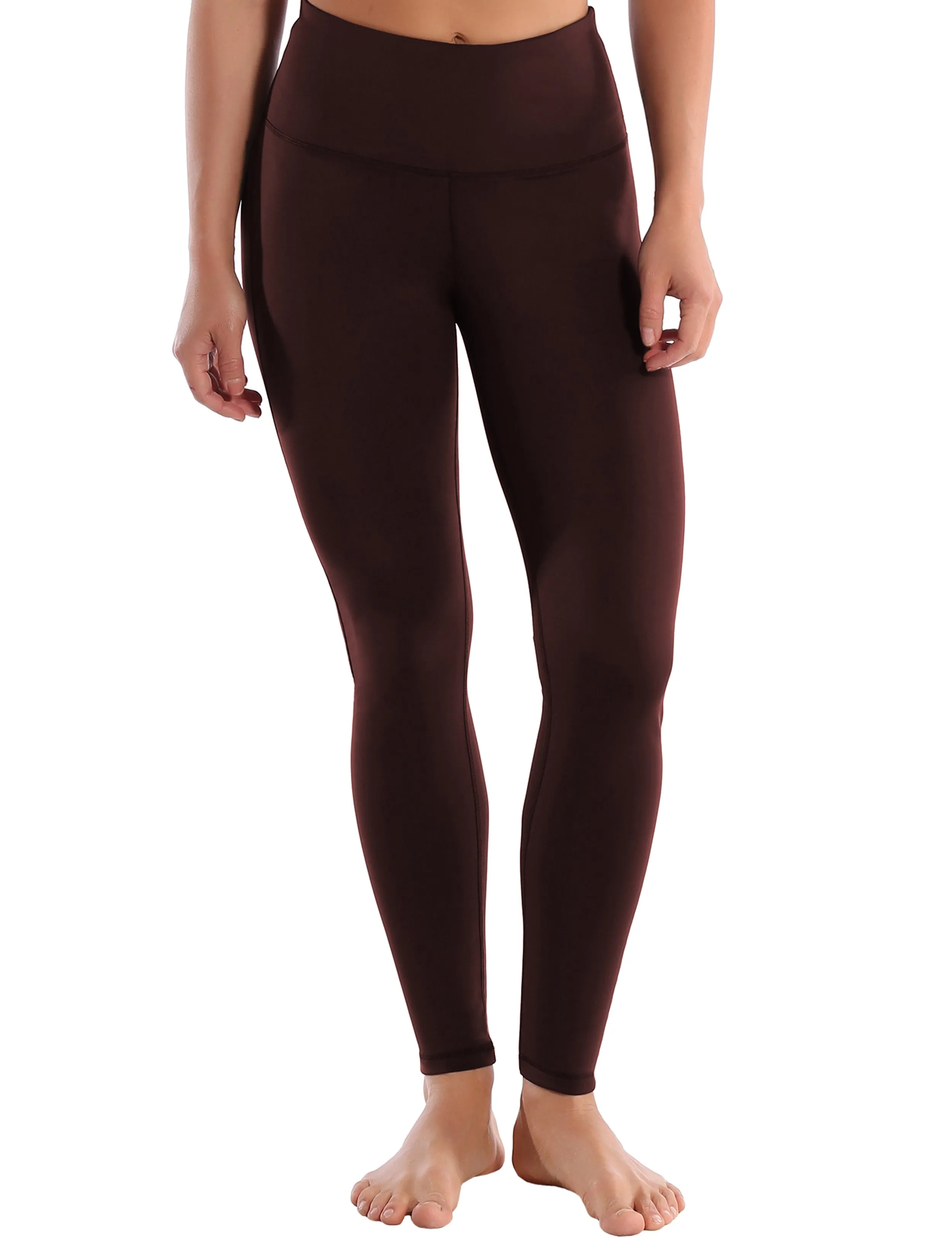 High Waist Side Line Yoga Pants mahoganymaroon