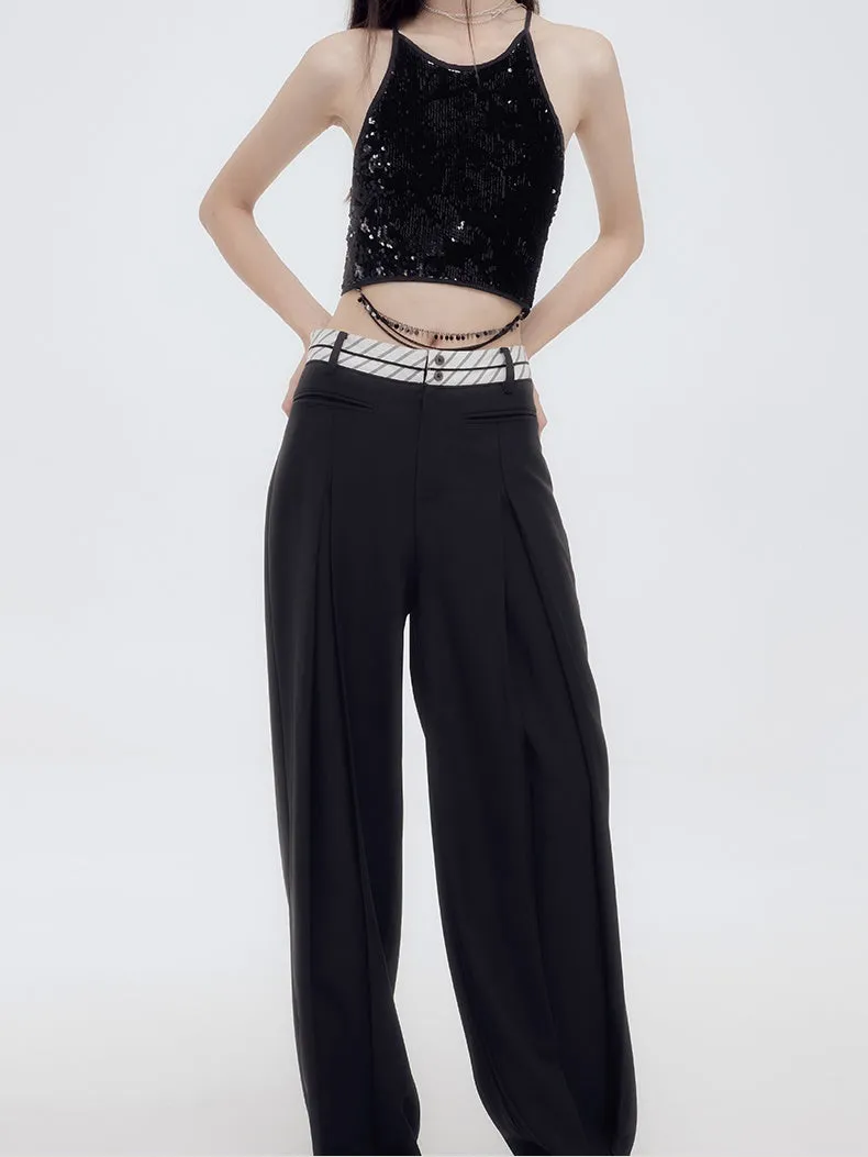 High-Waist Simple Chic Wide-Pants