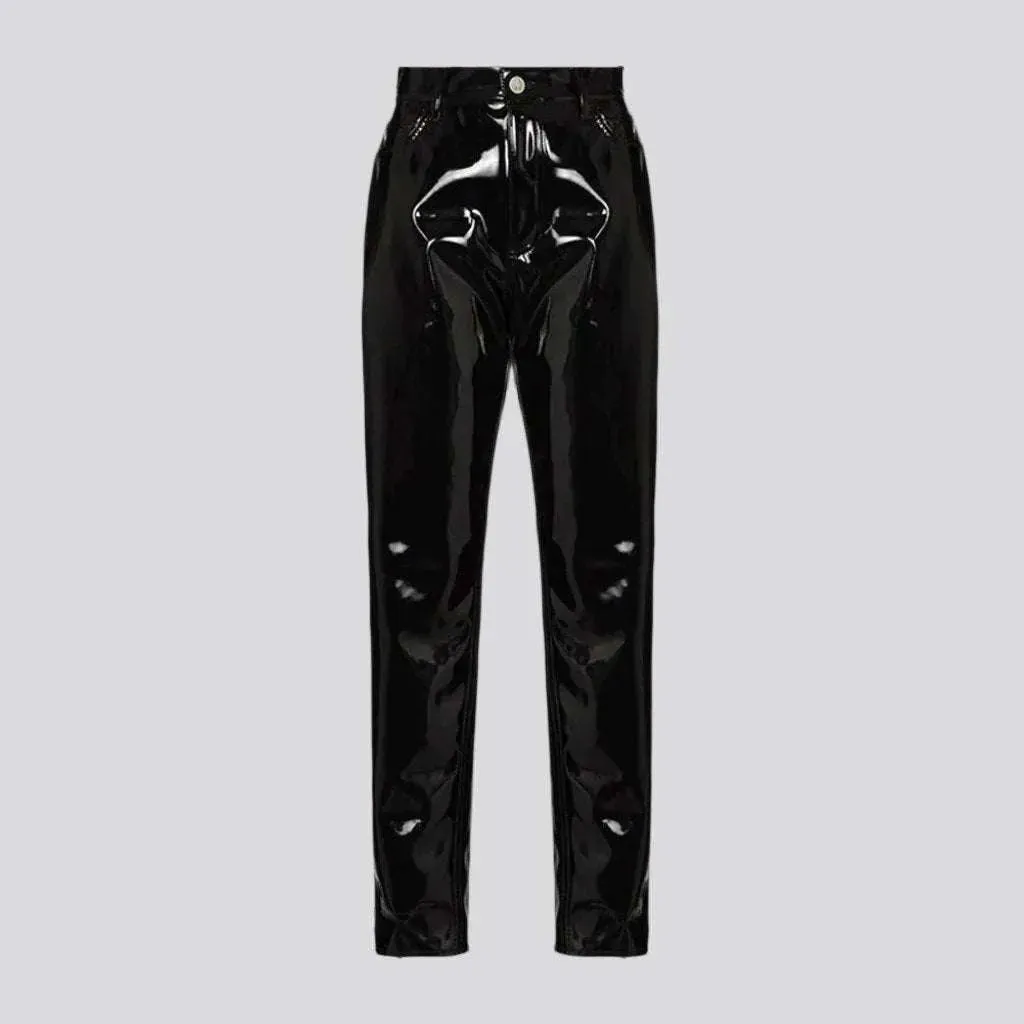 High-waist slim denim pants for ladies