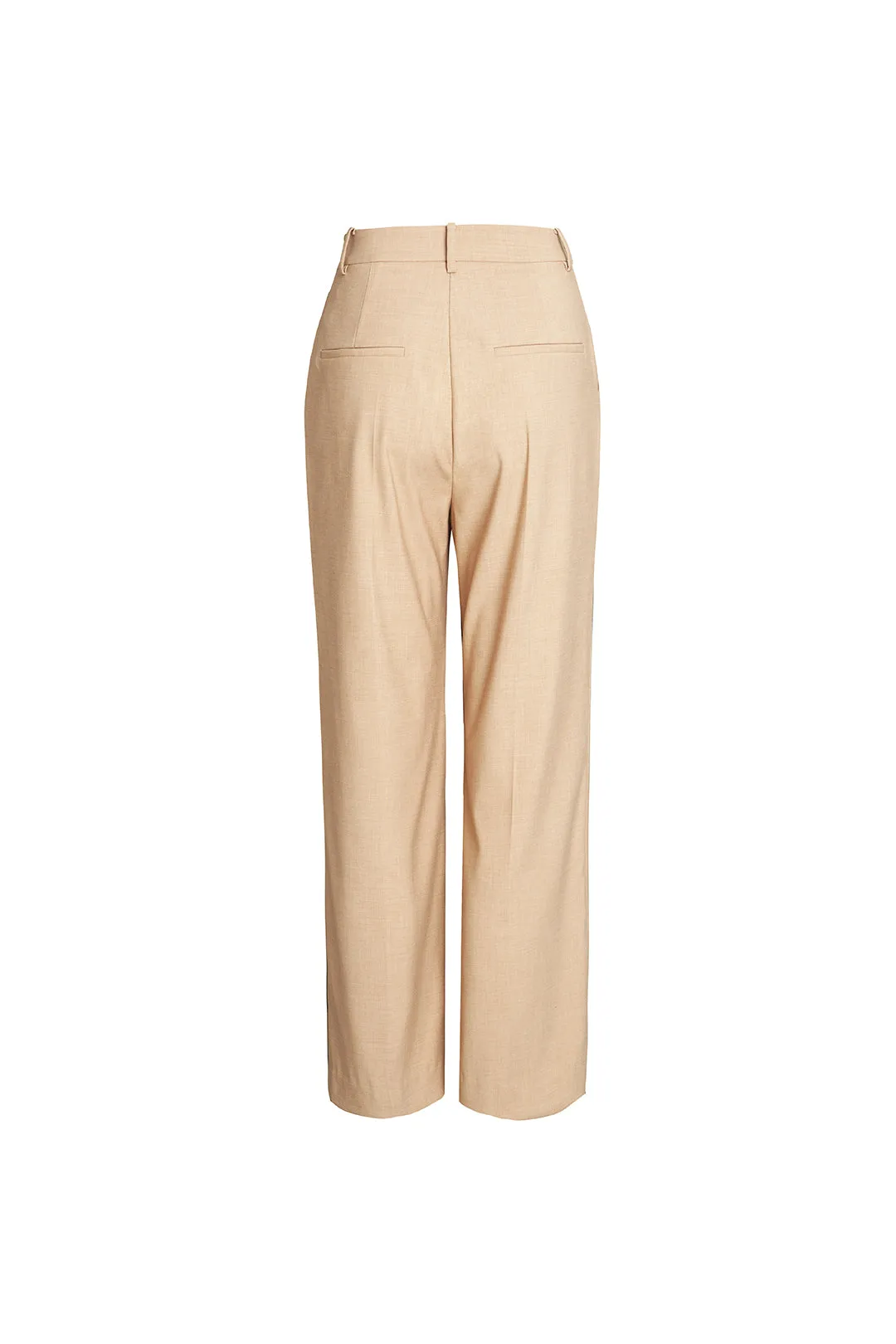 High waist slim pants | Beige straight leg pants | Commuter slacks