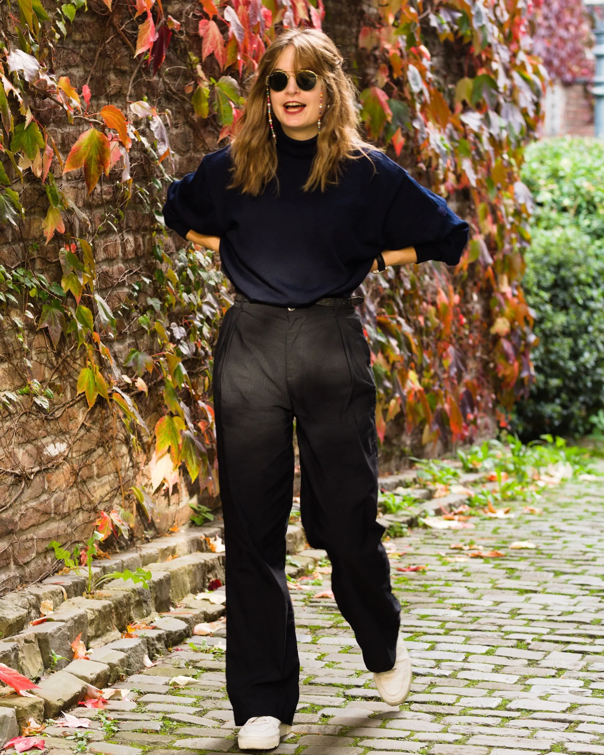 High Waist Tailored Trousers