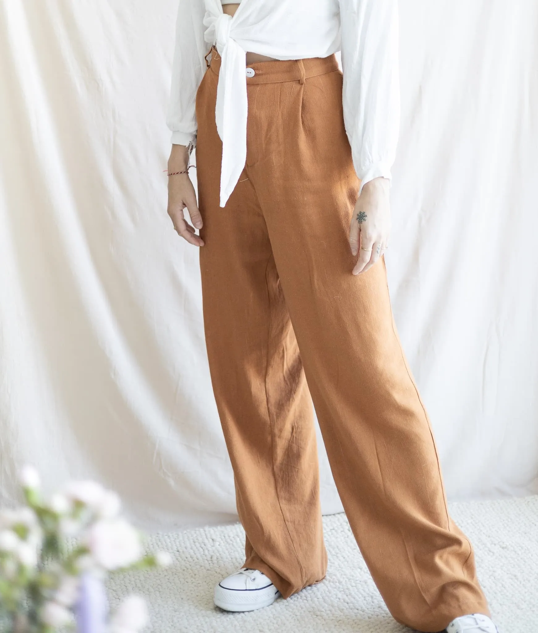 High Waist Tailored Trousers