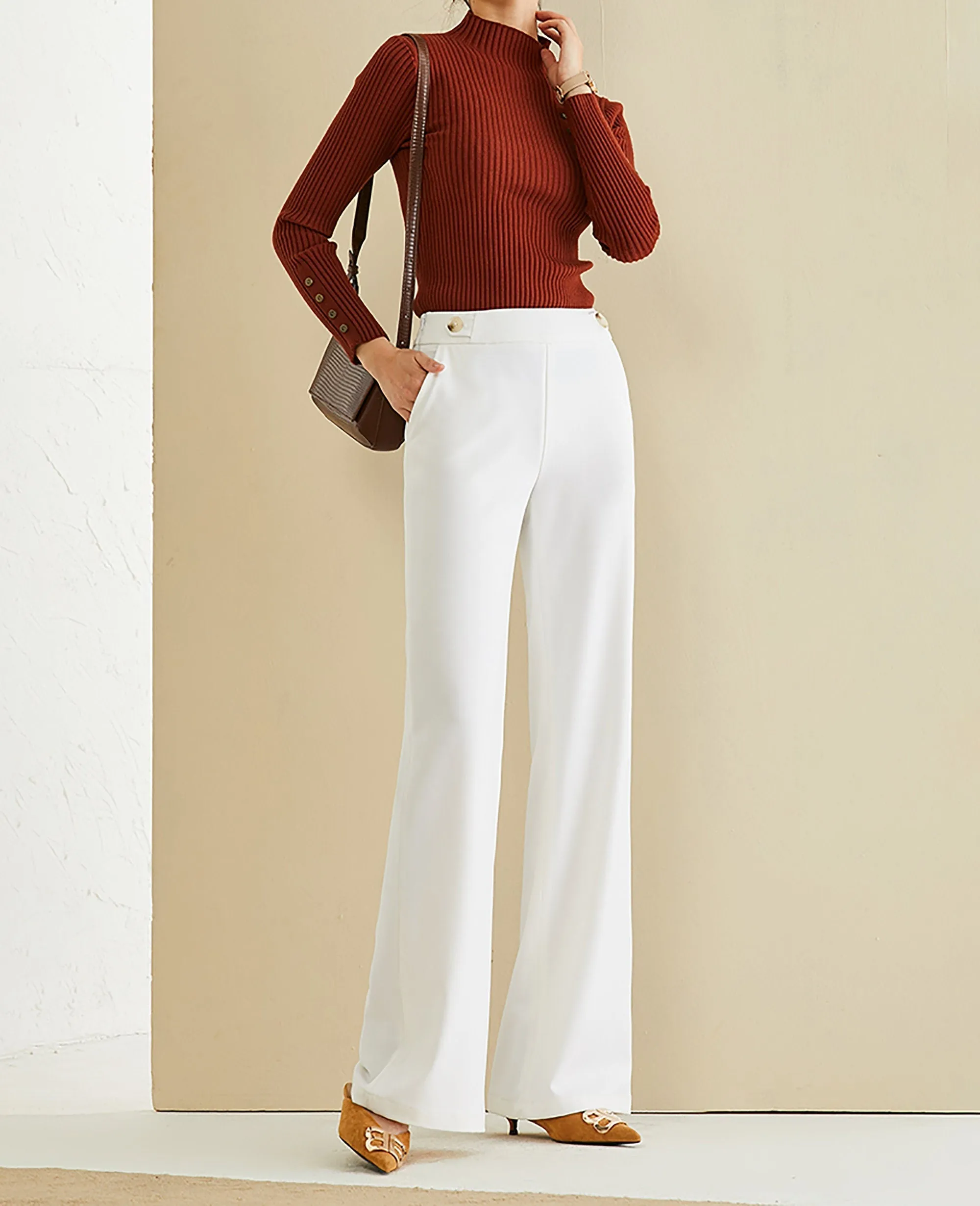 High Waist Wide Leg Long Pants