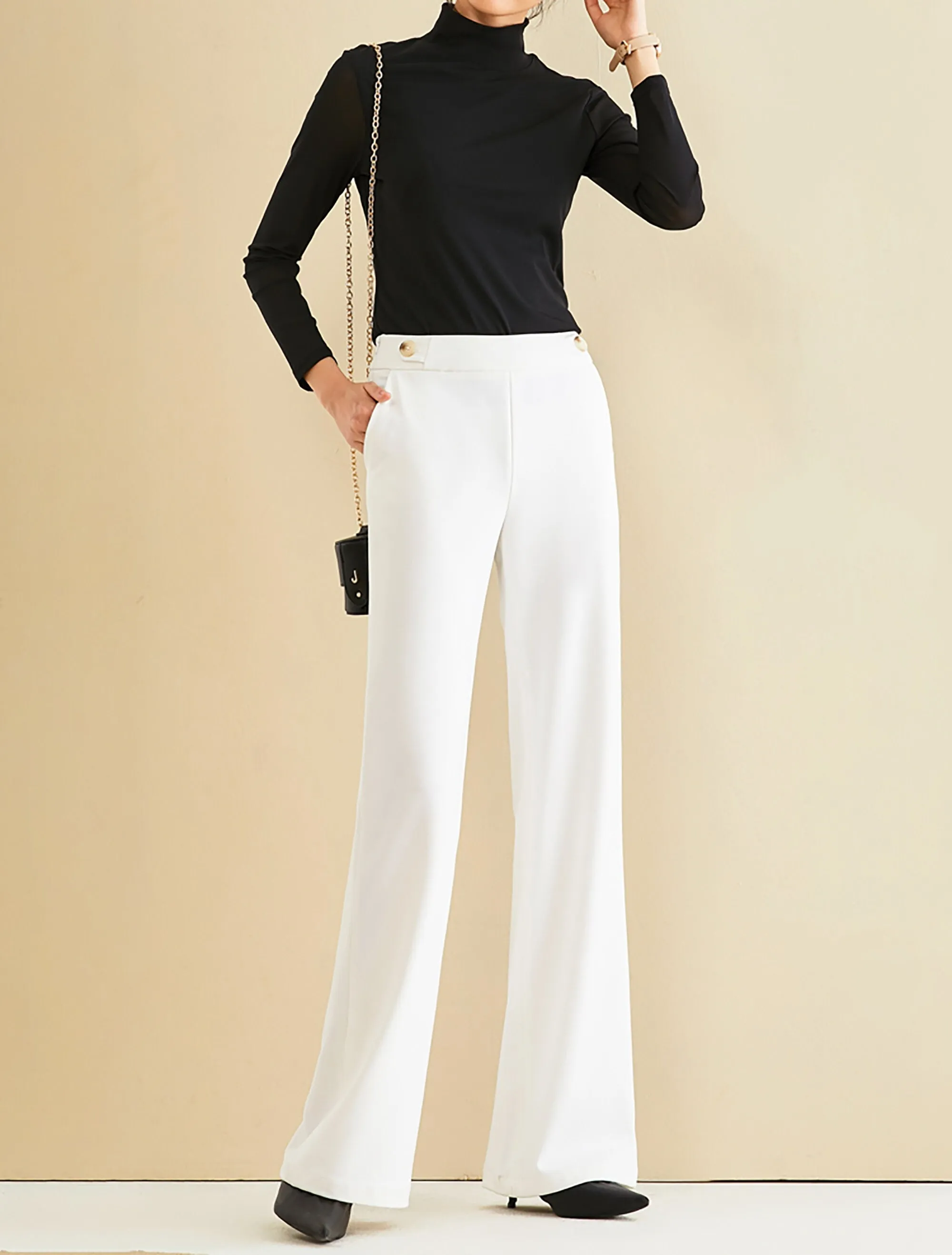 High Waist Wide Leg Long Pants