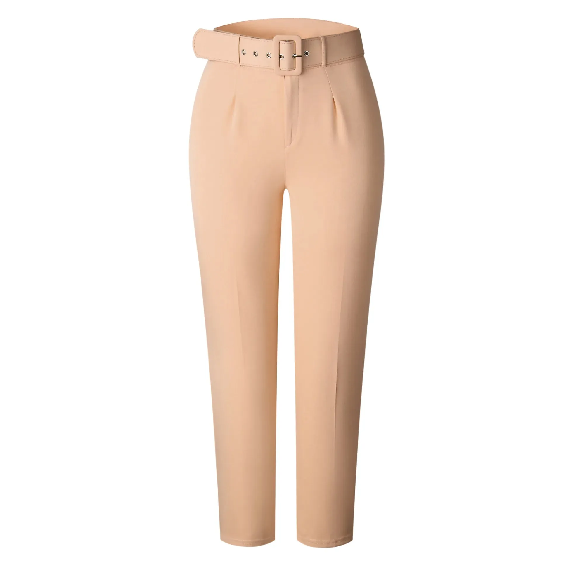 High Waisted Workwear Belted Pants