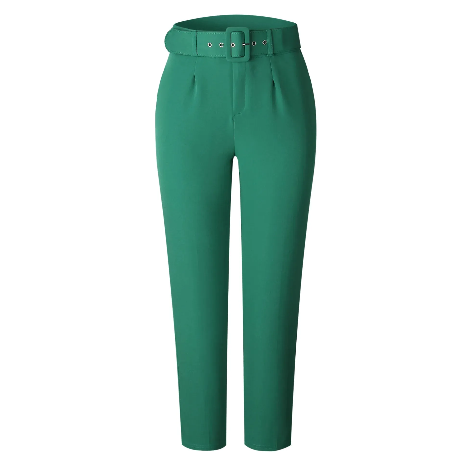 High Waisted Workwear Belted Pants