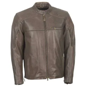 Highway 21 Gasser Men's Brown Leather Jacket