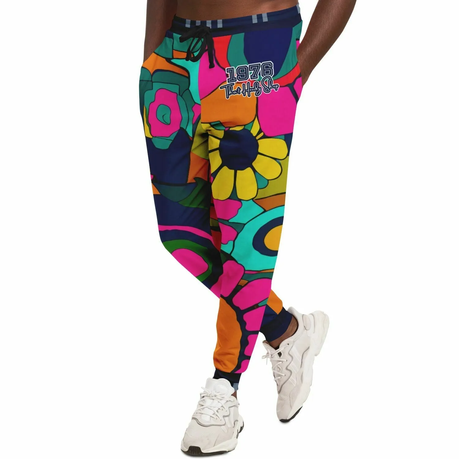 Hippie Daisy Floral Eco-Poly Unisex Joggers