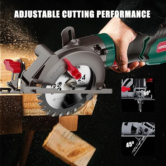 HYCHIKA Electric Mini Circular Saw 750W 6.2A 3500RPM