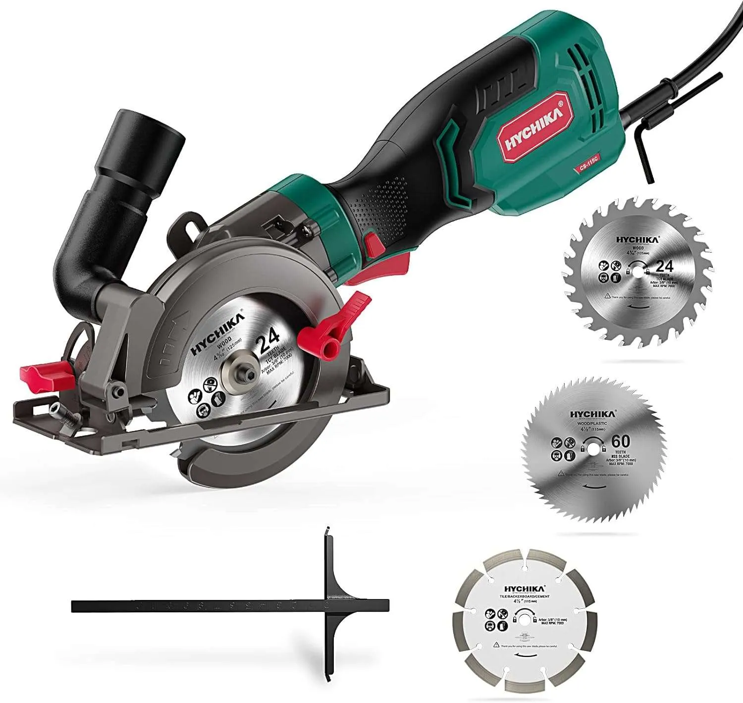 HYCHIKA Electric Mini Circular Saw 750W 6.2A 3500RPM