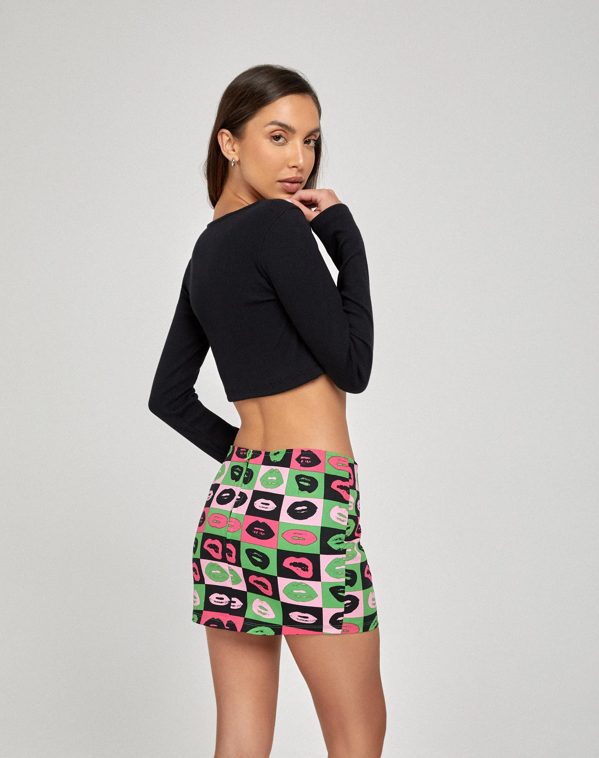 Ina Mini Skirt in Lips Green