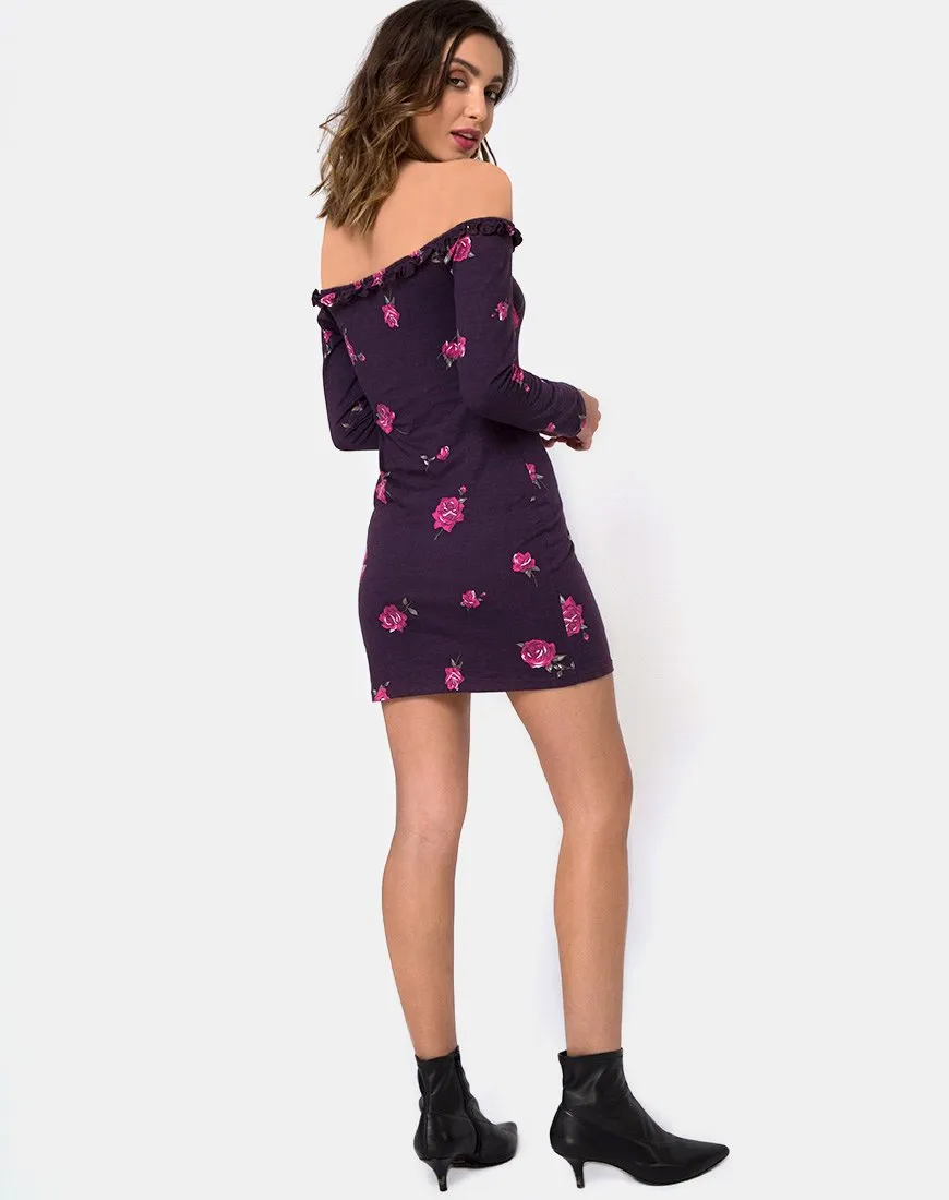 Janelis Bodycon Dress in Evening Rose