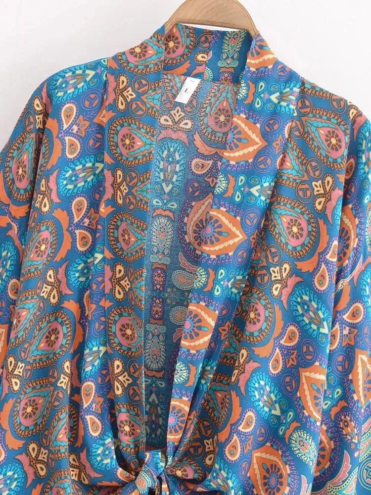 Kali Boho Short Kimono Robe