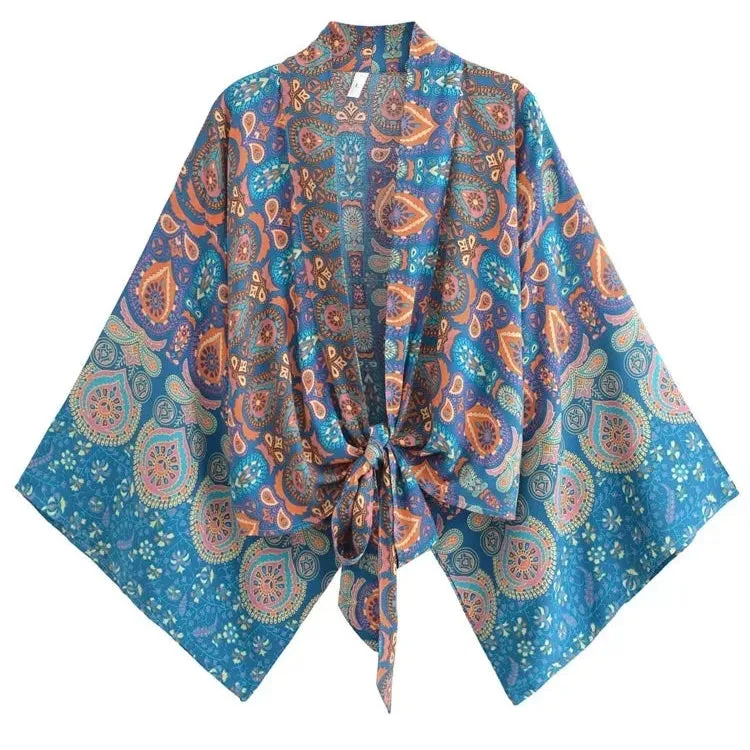 Kali Boho Short Kimono Robe