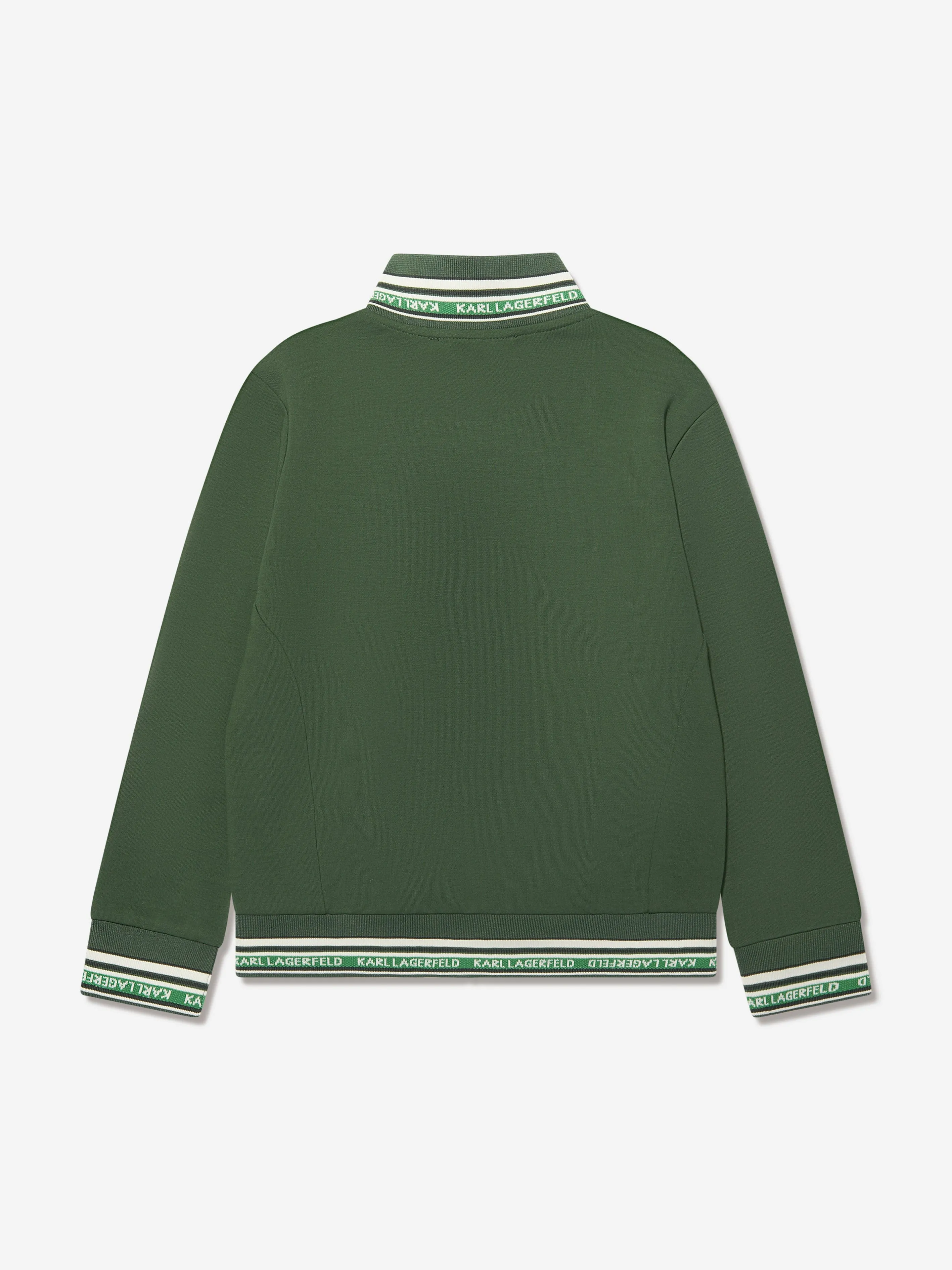 Karl Lagerfeld Boys Logo Track Jacket in Green