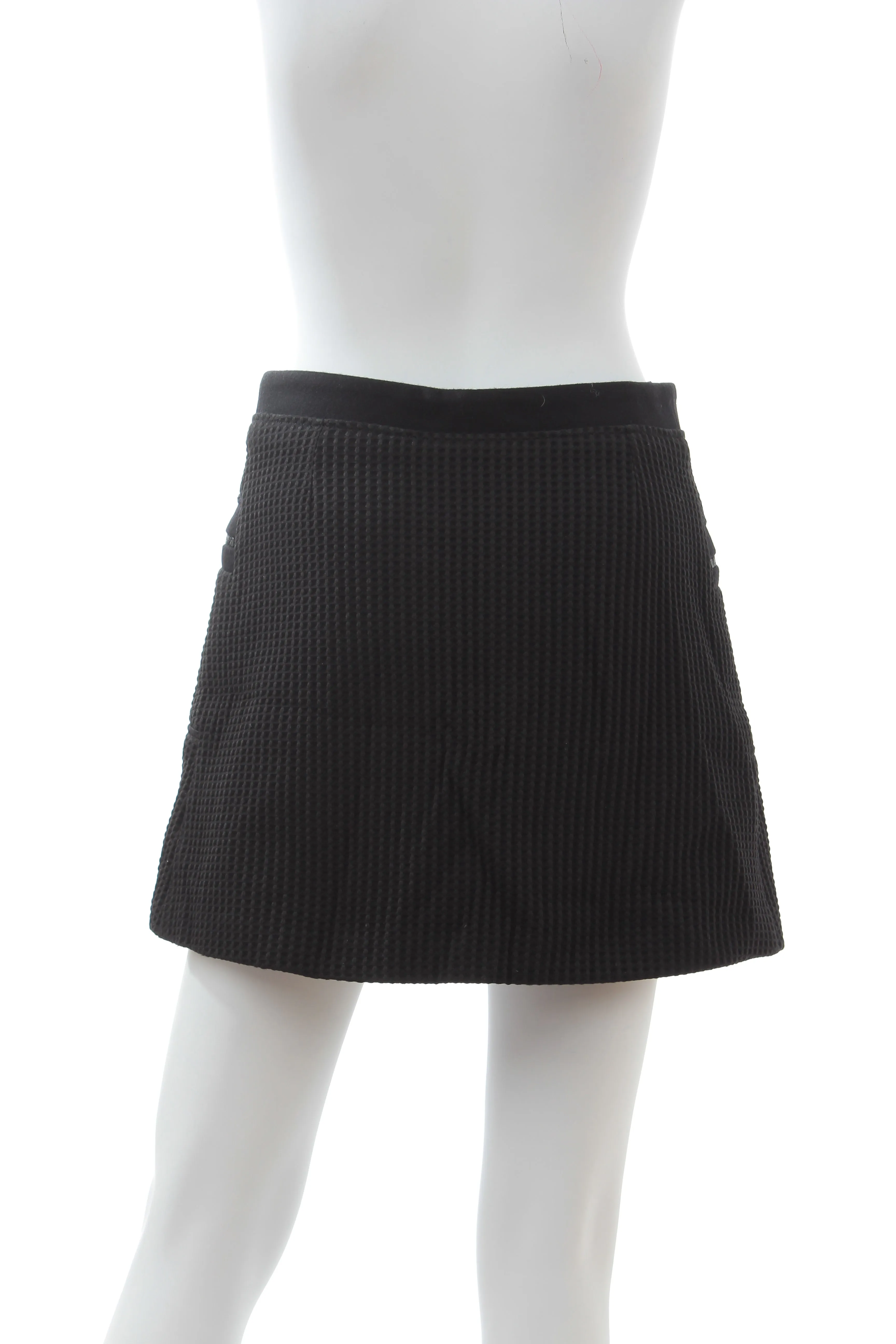 Kenzo Waffle-Knit Zip Mini Skirt