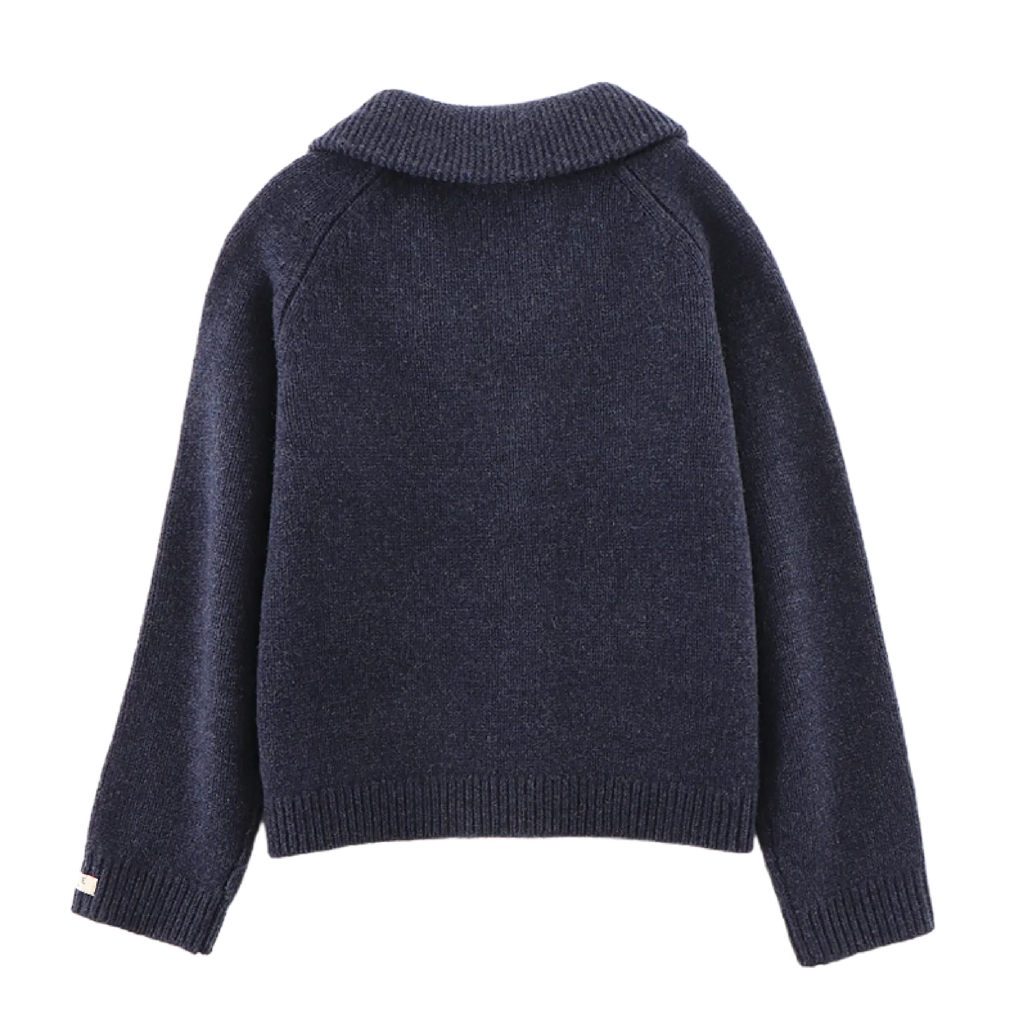 Kicher Merino Wool Cardigan | Blue Marine Melange