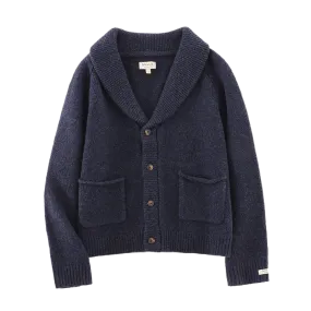 Kicher Merino Wool Cardigan | Blue Marine Melange