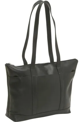 Leather Medium Classic Pocket Tote Bag