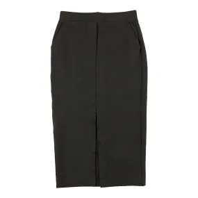 lily morgan Women's Solid Long Front Slit Skirt