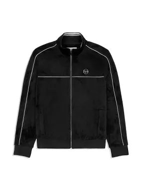 Lioni Velour Track Jacket- Black Beauty