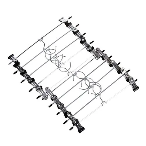 LIShuai Metal Clothes Skirt Dress Blouse Hangers Hooks 10PCS Silver Tone