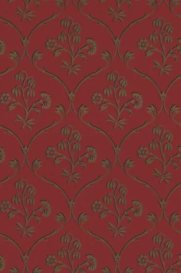 Little Greene Wallpaper Cranford Cherry Gold