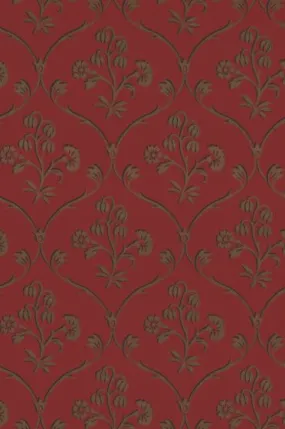 Little Greene Wallpaper Cranford Cherry Gold