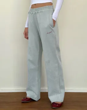 Loose Jogger in Ecru with Motel Cashmere Embroidery