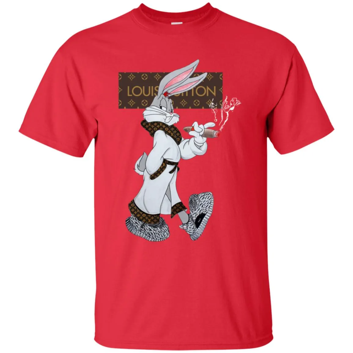 Louis Vuitton Rabbit Smoking Shirt Men Cotton T-Shirt