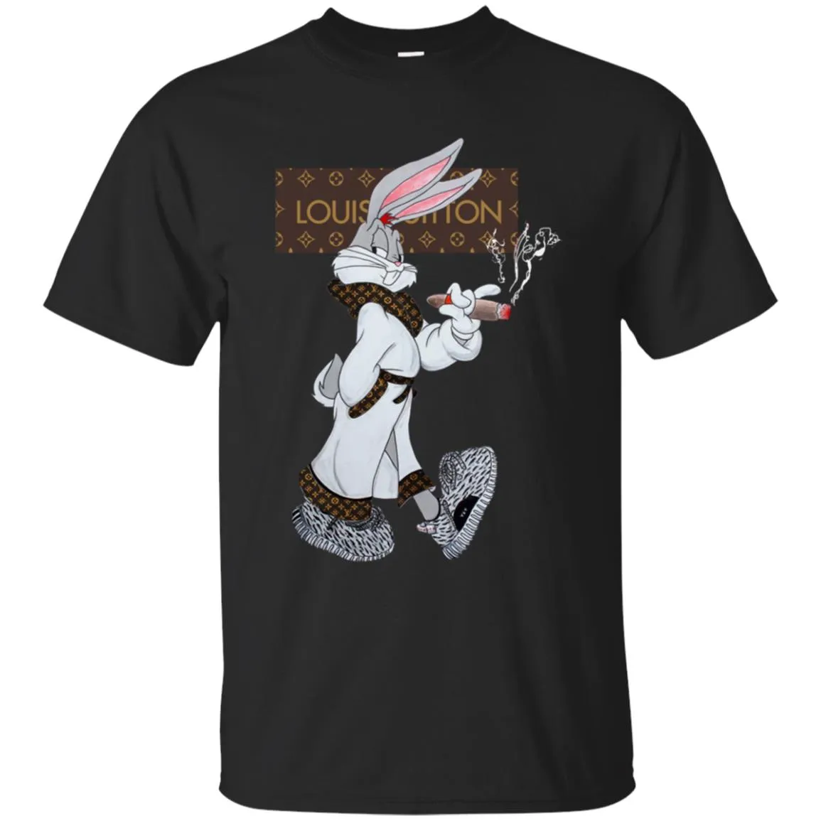 Louis Vuitton Rabbit Smoking Shirt Men Cotton T-Shirt