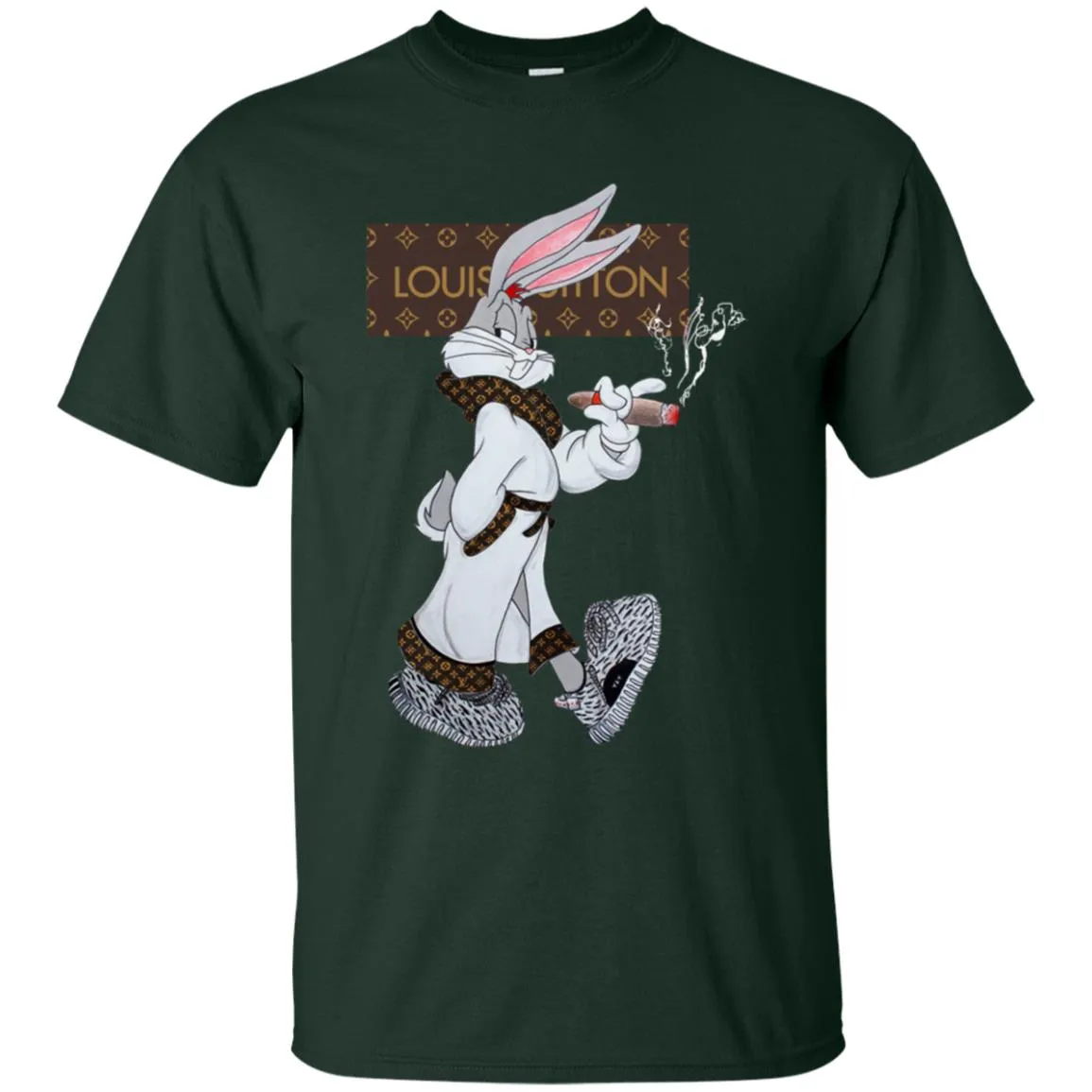 Louis Vuitton Rabbit Smoking Shirt Men Cotton T-Shirt