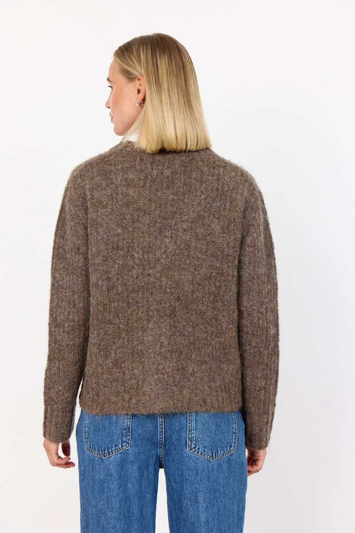 LR-INORA 1 Cardigan Dark Sand