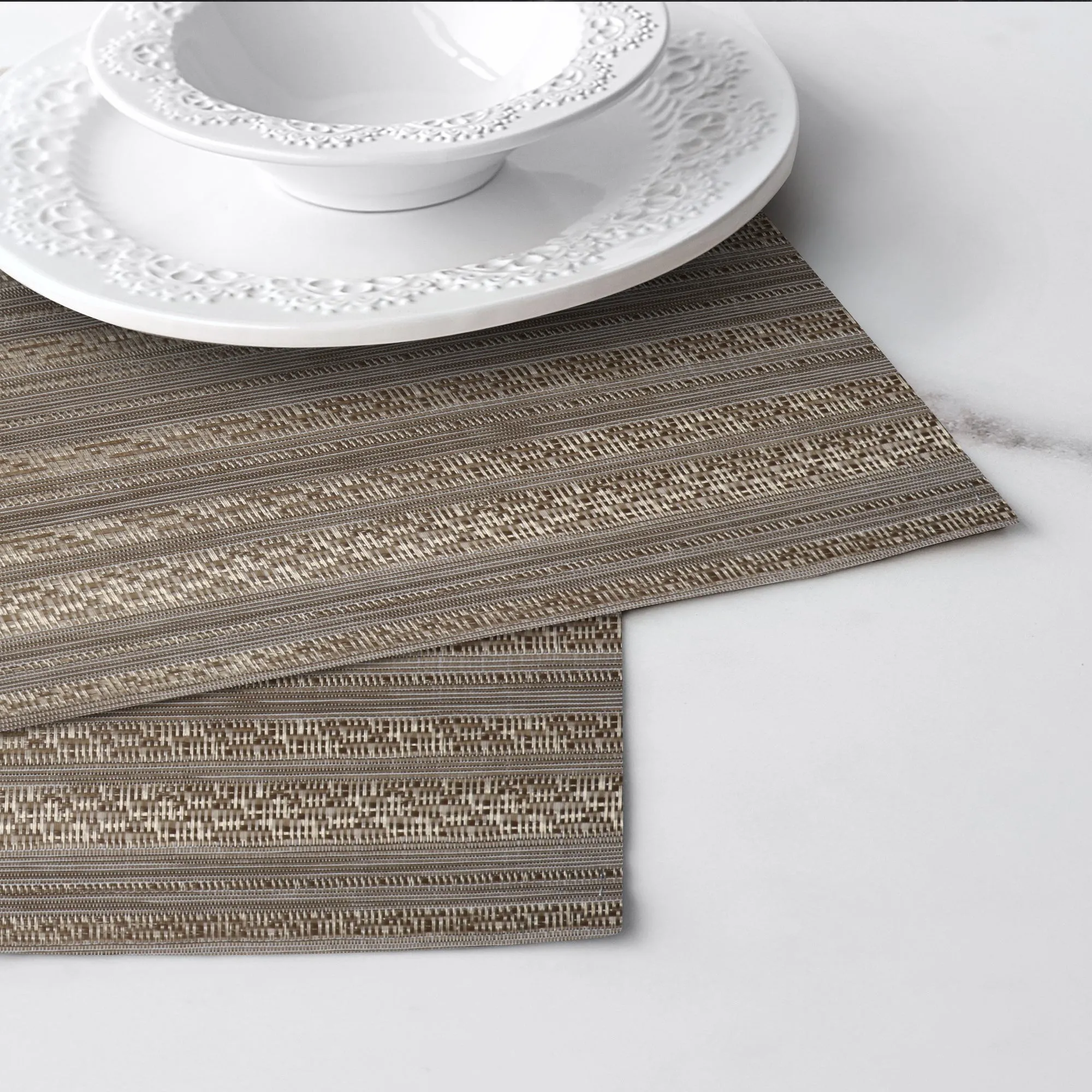 Luxury Placemat Set of 4 | Heat Resistant Placemats | Table Mats | Cotton Home - Magic Lines Gold