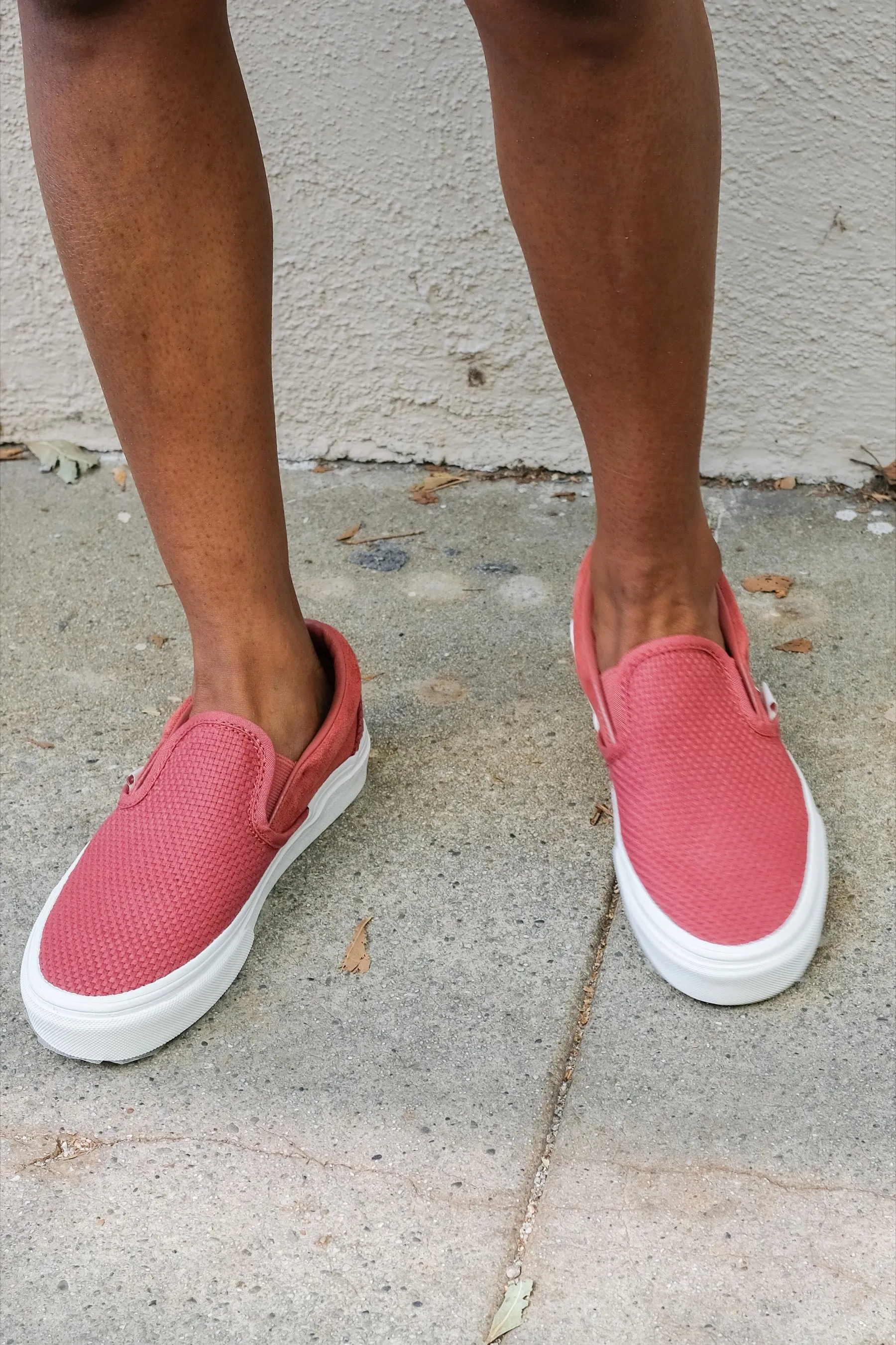 Marsala Woven Checkerboard Slip-On