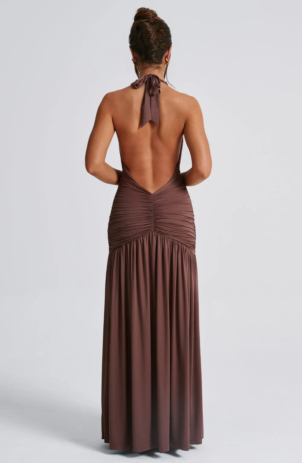 Melania Maxi Dress - Chocolate